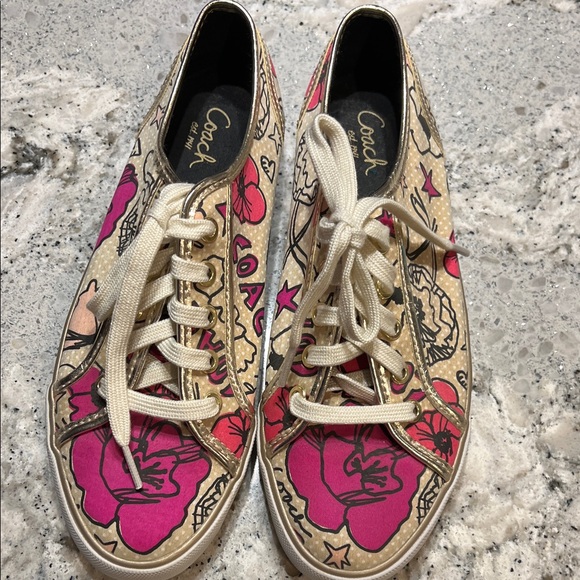 Coach Coach Women's Sneakers with Pink Sneakers Size 7.5 - Picture 3 of 12